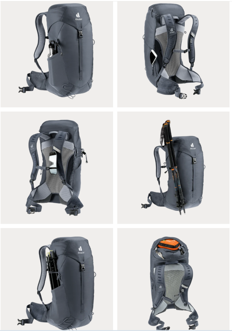 Изображение Deuter AC Lite 24 Black-Graphite / Turmeric-Khaki (оранжевый хаки)