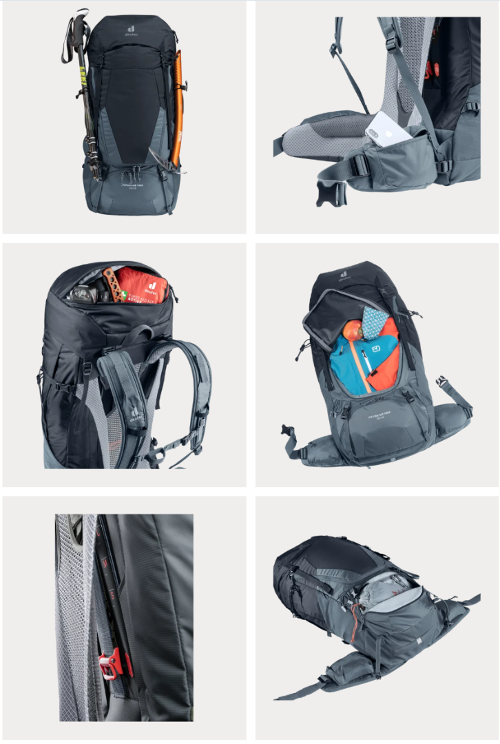 Изображение Deuter Futura Air Trek 50+10 Black-Graphite
