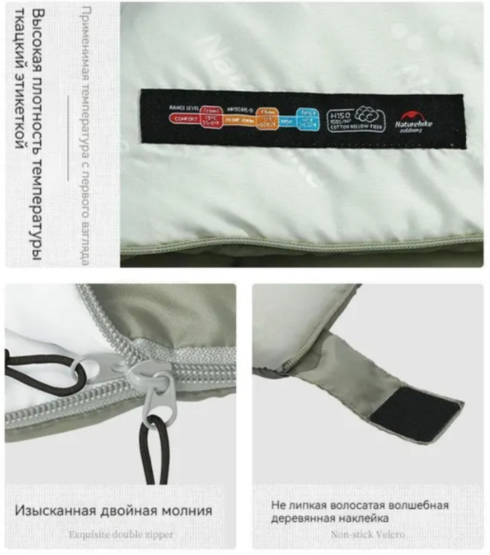 Изображение [+13 +7 °C] Спальный мешок Naturehike H150 190 х 75 см