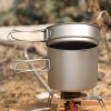 Изображение Котелок из чистого титана Ti Artisan с крышкой-миской 2 в 1