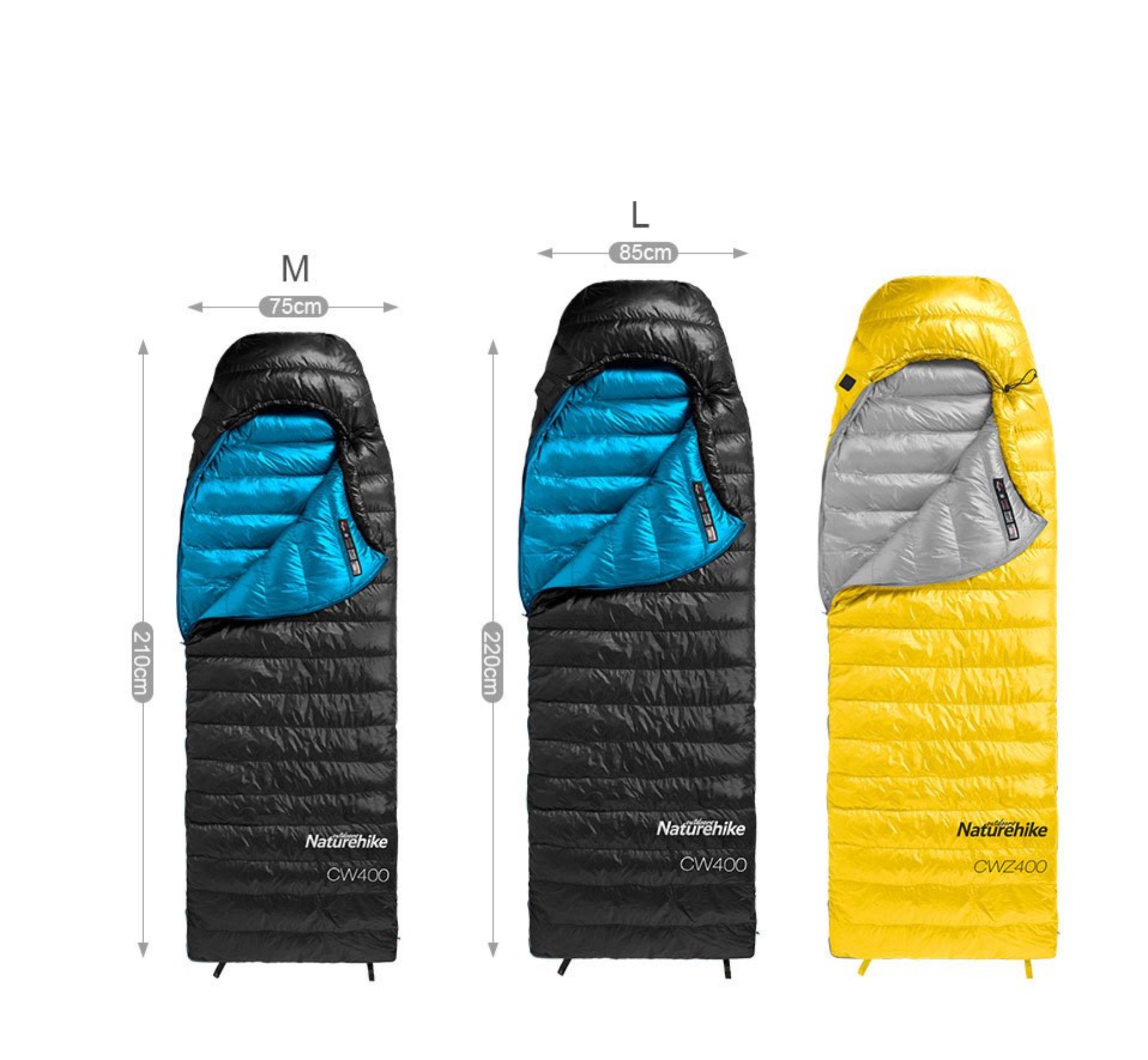 Изображение [+4.7 0 °C] Спальный мешок Naturehike CW400 пуховый 650fp