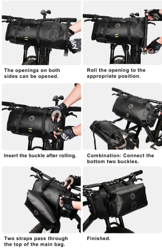 Изображение Сумка для велосипеда на руль 12л Rhinowalk X21998 комплект 8+4 л